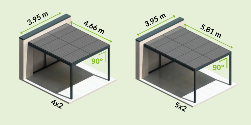 Wall-supported solar carport