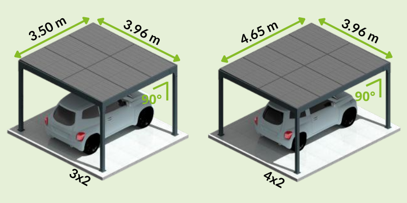 Free-standing photovoltaic carport