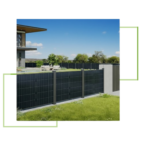 Panneaux solaire sur clôture