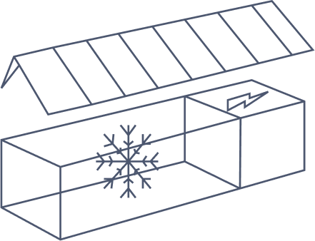 schéma d'une solar coldroom by produtia