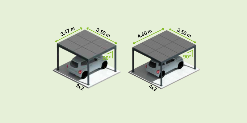 Free-standing photovoltaic carport