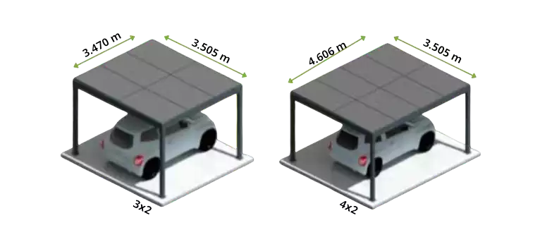 Wall-supported solar carport